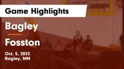 Bagley  vs Fosston  Game Highlights - Oct. 5, 2023