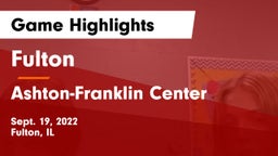 Fulton  vs Ashton-Franklin Center  Game Highlights - Sept. 19, 2022