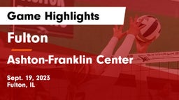 Fulton  vs Ashton-Franklin Center  Game Highlights - Sept. 19, 2023