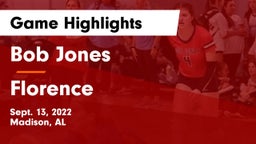 Bob Jones  vs Florence  Game Highlights - Sept. 13, 2022