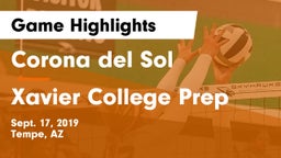 Corona del Sol  vs Xavier College Prep Game Highlights - Sept. 17, 2019