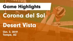 Corona del Sol  vs Desert Vista  Game Highlights - Oct. 2, 2019