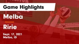 Melba  vs Ririe  Game Highlights - Sept. 17, 2021