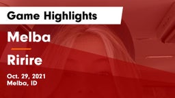 Melba  vs Ririre  Game Highlights - Oct. 29, 2021
