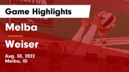 Melba  vs Weiser  Game Highlights - Aug. 30, 2022