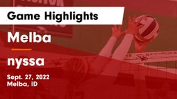 Melba  vs nyssa Game Highlights - Sept. 27, 2022
