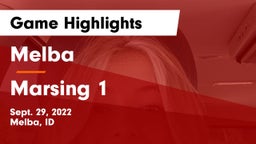 Melba  vs Marsing 1 Game Highlights - Sept. 29, 2022