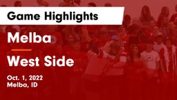 Melba  vs West Side  Game Highlights - Oct. 1, 2022