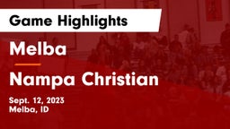 Melba  vs Nampa Christian  Game Highlights - Sept. 12, 2023