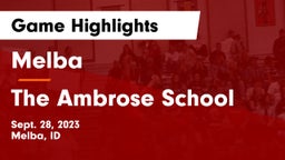 Melba  vs The Ambrose School Game Highlights - Sept. 28, 2023