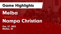 Melba  vs Nampa Christian  Game Highlights - Oct. 27, 2023