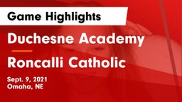 Duchesne Academy vs Roncalli Catholic  Game Highlights - Sept. 9, 2021