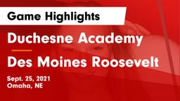 Duchesne Academy vs Des Moines Roosevelt Game Highlights - Sept. 25, 2021