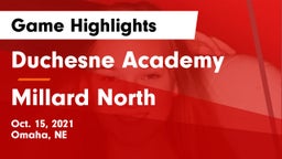Duchesne Academy vs Millard North   Game Highlights - Oct. 15, 2021