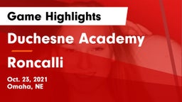 Duchesne Academy vs Roncalli Game Highlights - Oct. 23, 2021