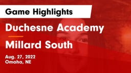 Duchesne Academy vs Millard South  Game Highlights - Aug. 27, 2022