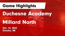 Duchesne Academy vs Millard North   Game Highlights - Oct. 14, 2022