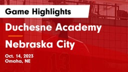 Duchesne Academy vs Nebraska City  Game Highlights - Oct. 14, 2023