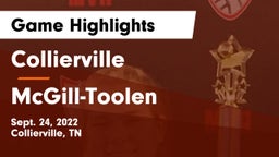 Collierville  vs McGill-Toolen  Game Highlights - Sept. 24, 2022