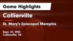 Collierville  vs St. Mary's Episcopal Memphis Game Highlights - Sept. 22, 2023