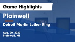 Plainwell  vs Detroit Martin Luther King Game Highlights - Aug. 20, 2022