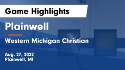 Plainwell  vs Western Michigan Christian  Game Highlights - Aug. 27, 2022