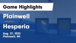 Plainwell  vs Hesperia  Game Highlights - Aug. 27, 2022