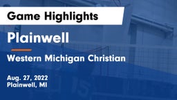 Plainwell  vs Western Michigan Christian  Game Highlights - Aug. 27, 2022