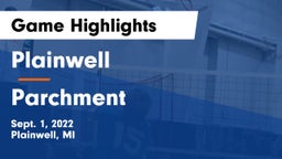 Plainwell  vs Parchment  Game Highlights - Sept. 1, 2022