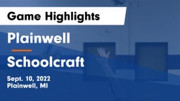 Plainwell  vs Schoolcraft  Game Highlights - Sept. 10, 2022