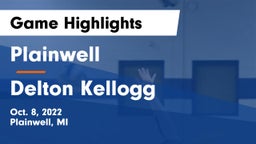 Plainwell  vs Delton Kellogg Game Highlights - Oct. 8, 2022