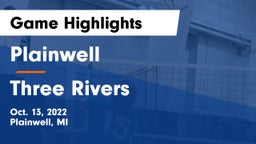 Plainwell  vs Three Rivers  Game Highlights - Oct. 13, 2022