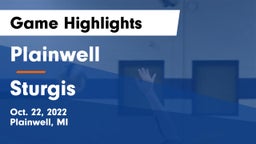 Plainwell  vs Sturgis  Game Highlights - Oct. 22, 2022
