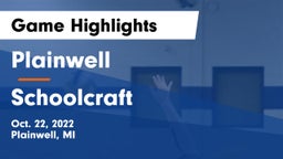 Plainwell  vs Schoolcraft  Game Highlights - Oct. 22, 2022