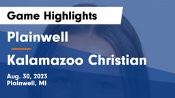 Plainwell  vs Kalamazoo Christian  Game Highlights - Aug. 30, 2023
