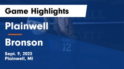 Plainwell  vs Bronson  Game Highlights - Sept. 9, 2023