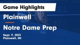 Plainwell  vs Notre Dame Prep  Game Highlights - Sept. 9, 2023