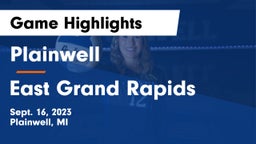Plainwell  vs East Grand Rapids  Game Highlights - Sept. 16, 2023