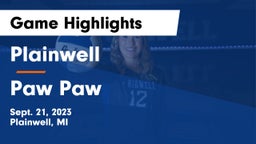 Plainwell  vs Paw Paw  Game Highlights - Sept. 21, 2023