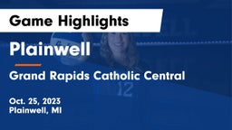 Plainwell  vs Grand Rapids Catholic Central  Game Highlights - Oct. 25, 2023