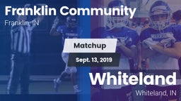 Matchup: Franklin Community vs. Whiteland  2019