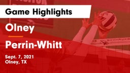 Olney  vs Perrin-Whitt  Game Highlights - Sept. 7, 2021