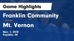 Franklin Community  vs Mt. Vernon  Game Highlights - Nov. 1, 2018