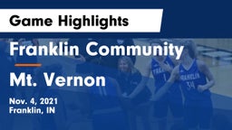 Franklin Community  vs Mt. Vernon  Game Highlights - Nov. 4, 2021
