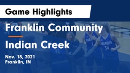 Franklin Community  vs Indian Creek  Game Highlights - Nov. 18, 2021