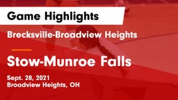 Brecksville-Broadview Heights  vs Stow-Munroe Falls  Game Highlights - Sept. 28, 2021