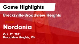 Brecksville-Broadview Heights  vs Nordonia Game Highlights - Oct. 12, 2021