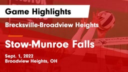 Brecksville-Broadview Heights  vs Stow-Munroe Falls  Game Highlights - Sept. 1, 2022