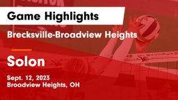 Brecksville-Broadview Heights  vs Solon  Game Highlights - Sept. 12, 2023