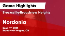 Brecksville-Broadview Heights  vs Nordonia  Game Highlights - Sept. 19, 2023